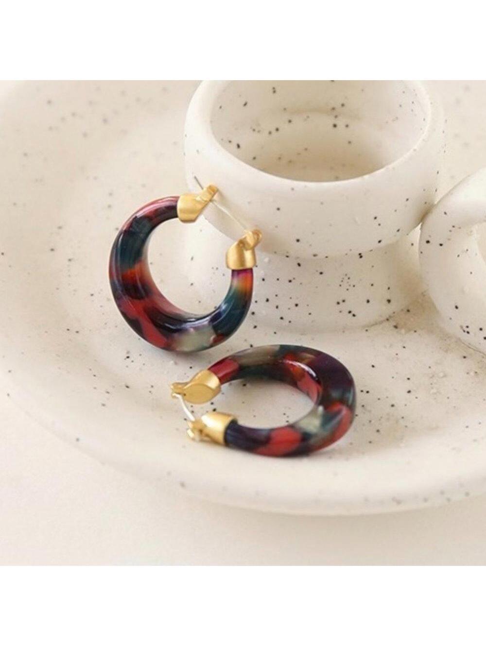 Madewell Acetate Hinged Post Hoop Earrings